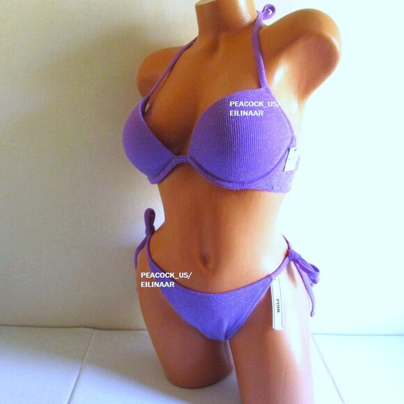 38D/L Victoria Secret PINK SWIM Super Push-Up Top Bikini Set +2 Cup Shine (XL/L)
